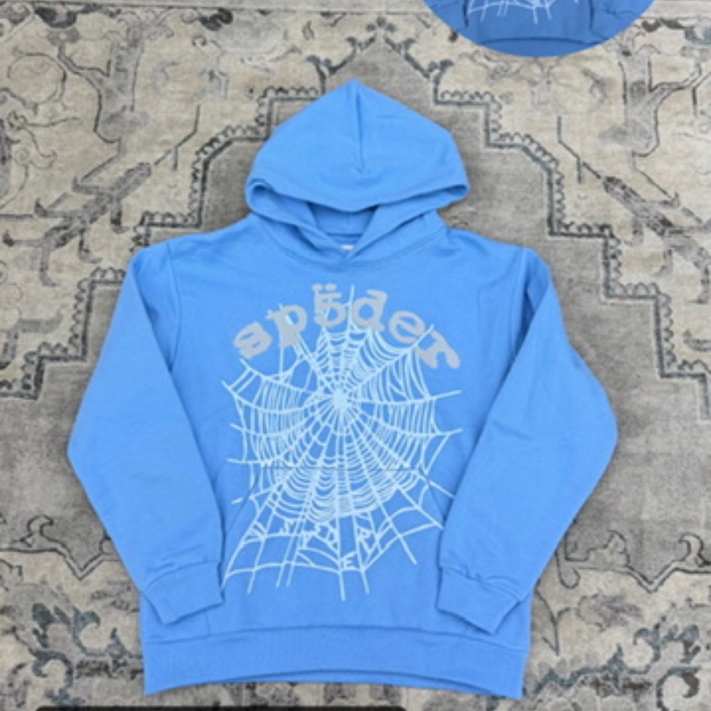 Blue sp5der hoodie all sizes available